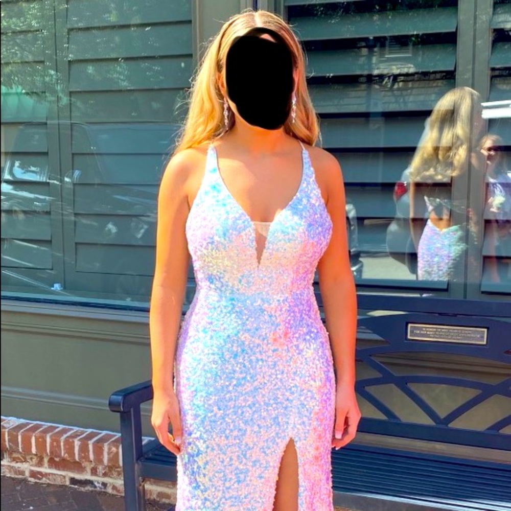 Sequin evening gown. Pageant or prom.